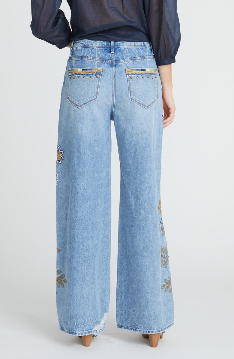 Driftwood Marlena Copper Magnolia Wide Leg Jeans, Alternate, color, 