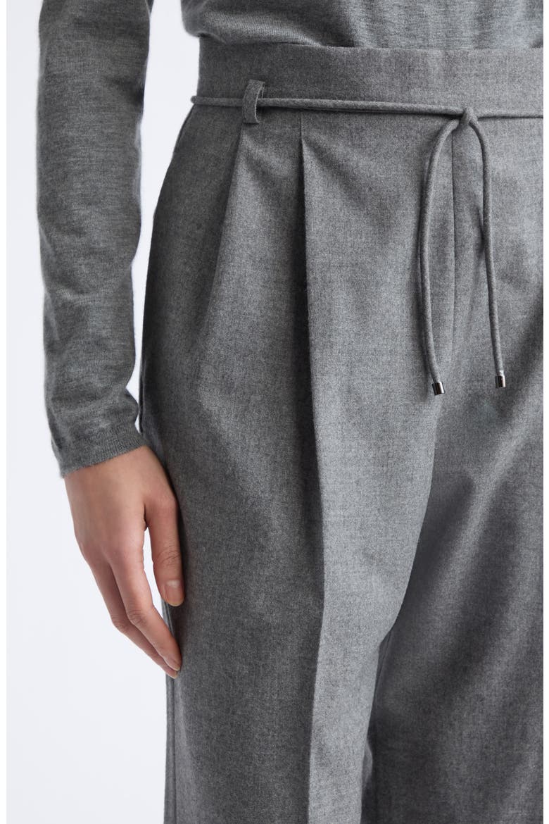 Pleated Straight Leg Pants, Alternate, color, MEDIUM GREY