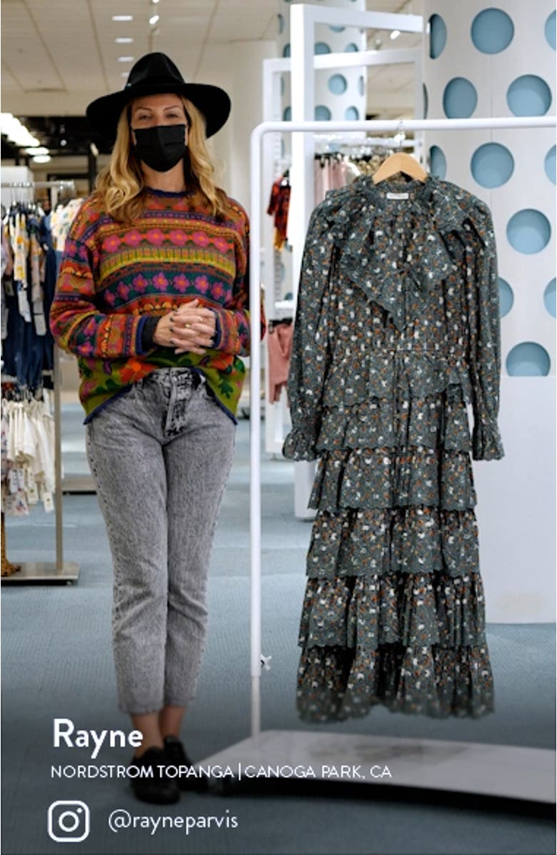 Odile Ruffle Maxi Dress, sales video thumbnail