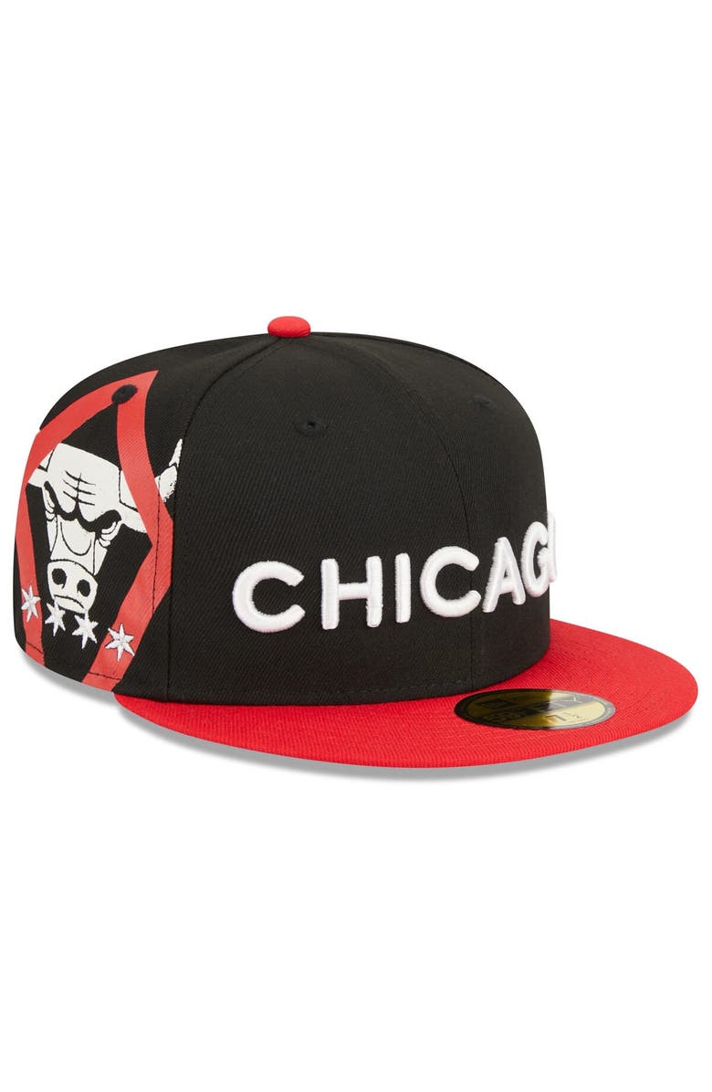 New Era Men's New Era  Black/Red Chicago Bulls 2023/24 City Edition 59FIFTY Fitted Hat, Main, color, 