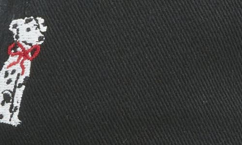 Frasier Sterling Dalmatian Canvas Baseball Cap In Black