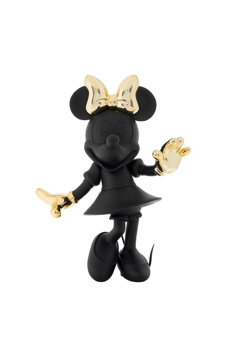 Minne Mouse Welcome Figurine, Main, color, Black / Gold