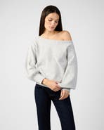 WeWoreWhat Off The Shoulder Balloon Sleeve Sweater