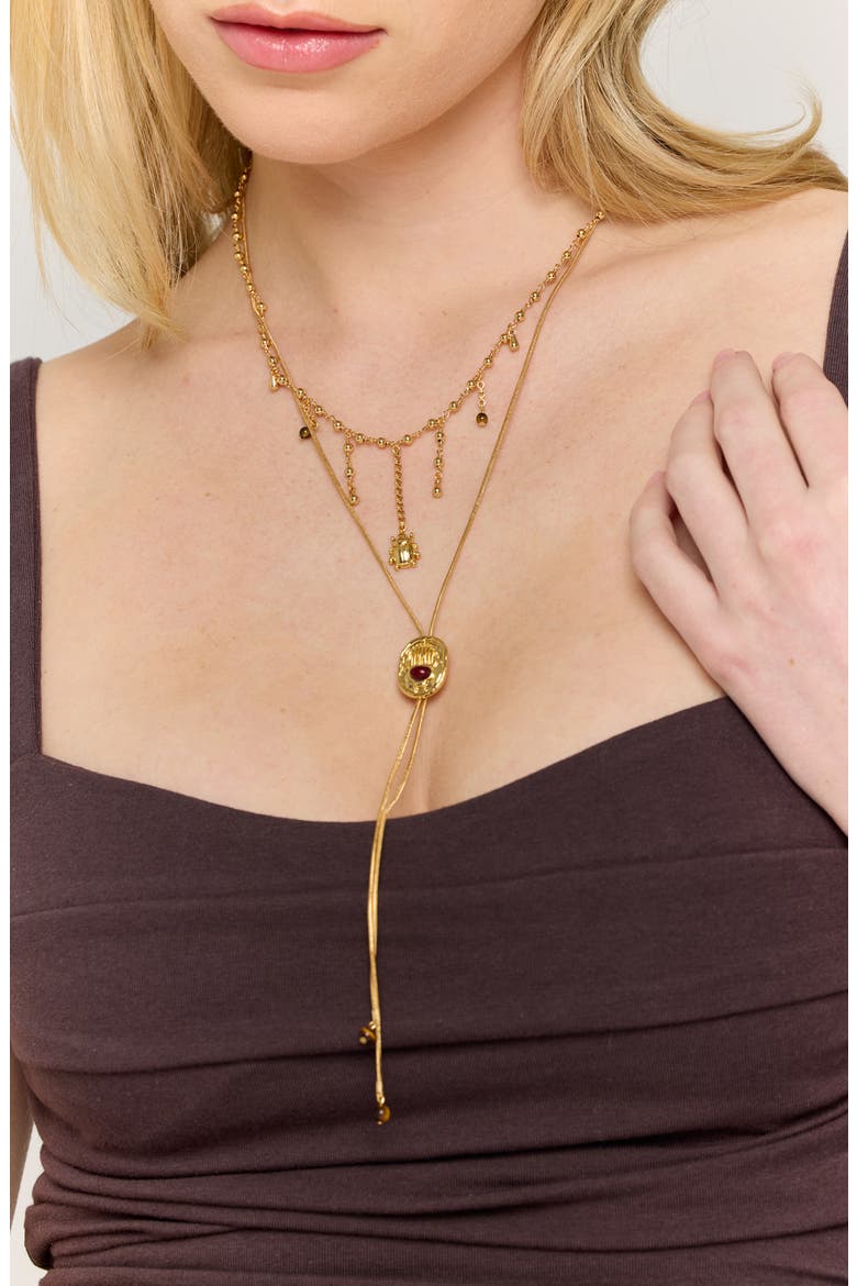 Beetle Bolero Necklace, Alternate, color, GOLD