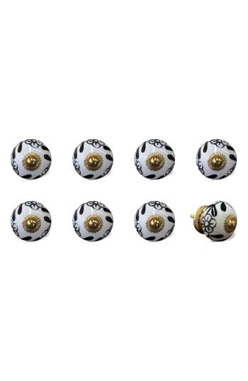 Kinetic 8-pack Knobs In White Black Gold