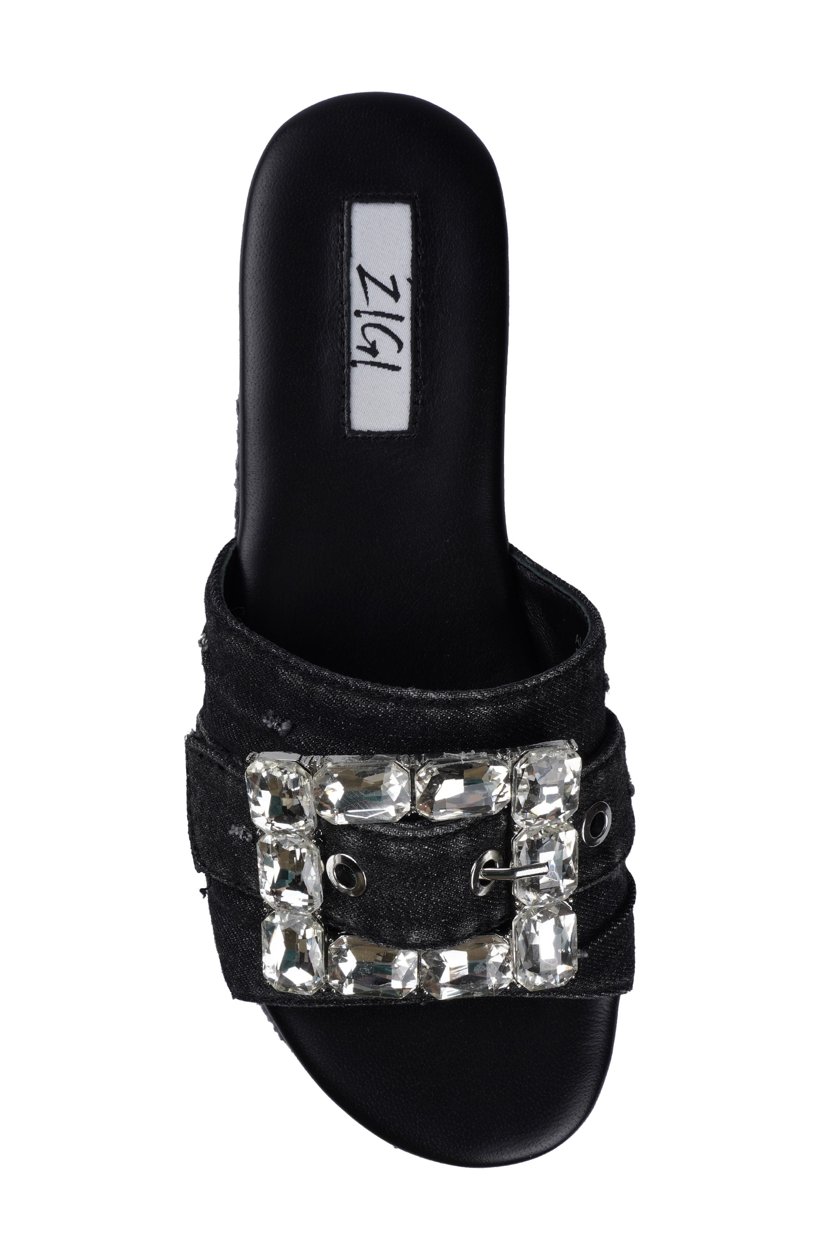 ZIGI Alena Platform Wedge Slide Sandal, Alternate, color, Black
