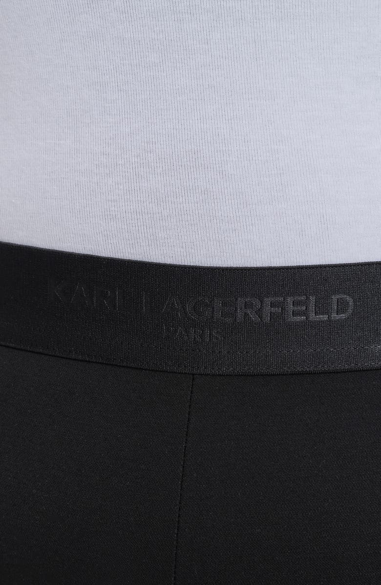 KARL LAGERFELD PARIS Nylon Blend Compression Pants, Alternate, color, Black