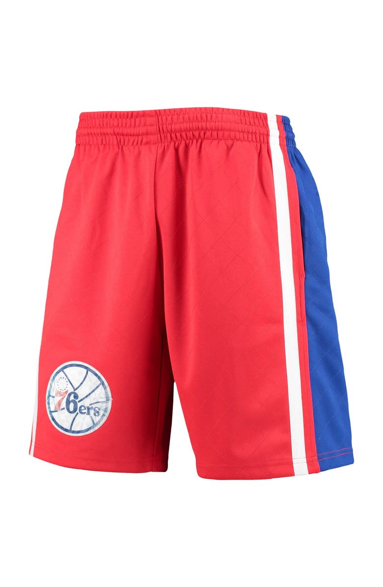 Mitchell & Ness Men's Mitchell & Ness Red Philadelphia 76ers Hardwood Classics 75th Anniversary Swingman Shorts, Alternate, color, Red