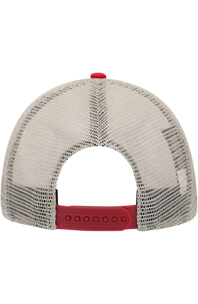 '47 Men's '47 Red/Tan St. Louis Cardinals Four Stroke Clean Up Trucker Snapback Hat, Alternate, color, Red