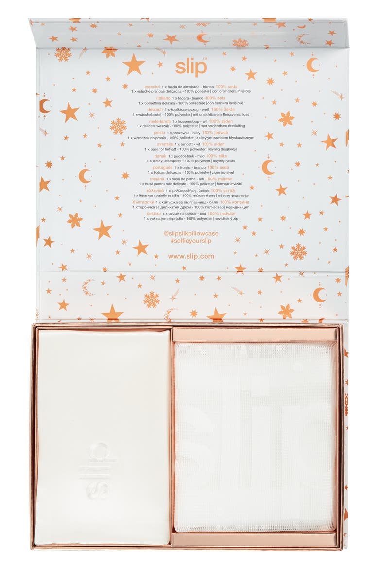 Love Me I'm Delicate Pillowcase & Delicates Laundry Bag Set, Alternate, color, WHITE
