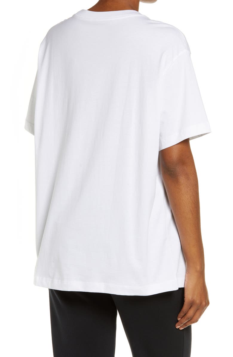 Nike Sportswear Embroidered Floral Swoosh Graphic Tee, Alternate, color,