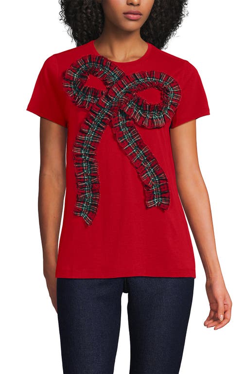 Lands' End Relaxed Supima Cotton T-shirt In Red