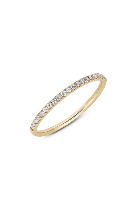 0.25-Carat Pavé Lab Created Diamond Ring