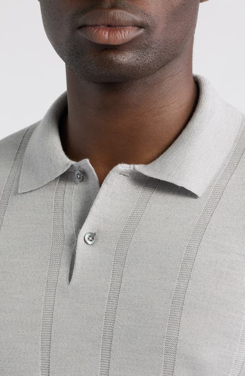 Regular Fit Long Sleeve Wool Polo