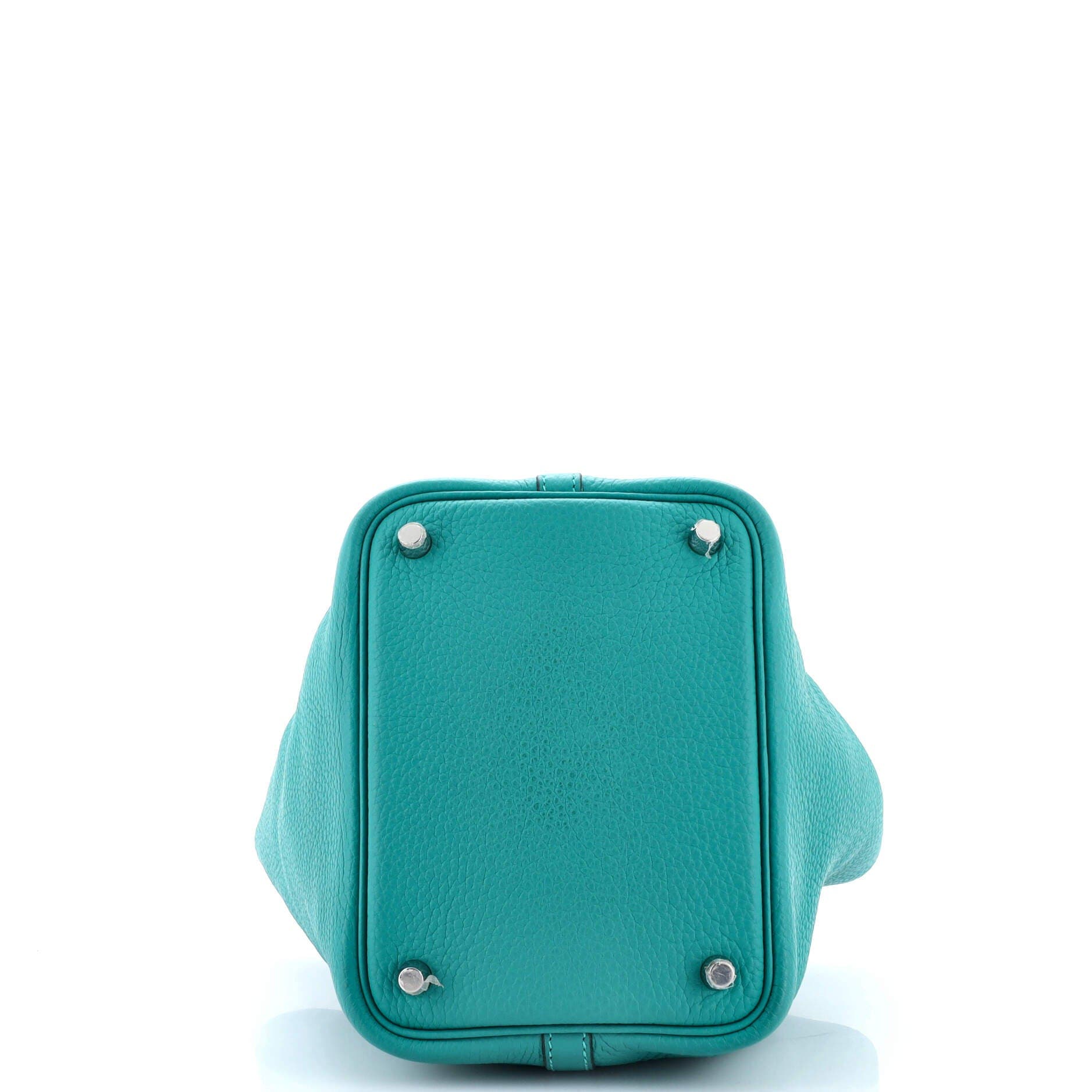 Pre-Owned Hermes Picotin Lock Bag Clemence PM, Alternate, color, Vert Verone