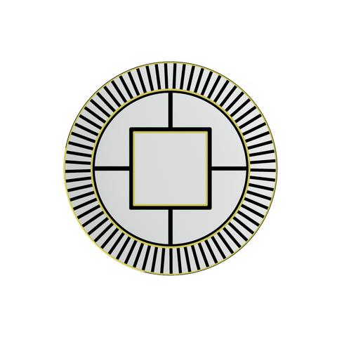 MetroChic Salad Plate  Stripe Rim