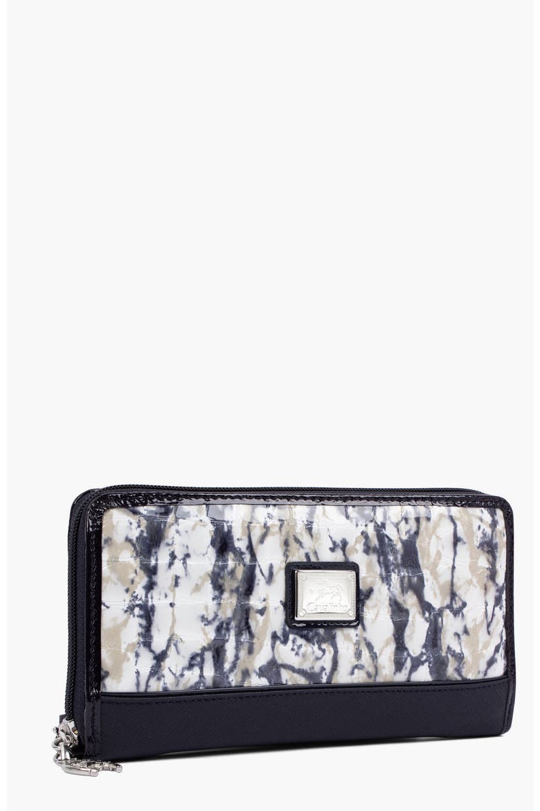 Acqua Marine Wristlet Wallet 213, Alternate, color, Navy / White