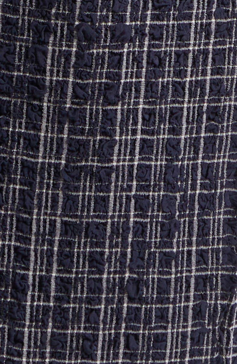 Veronica Beard Barrett Check Shirtdress, Alternate, color, Navy White Multi