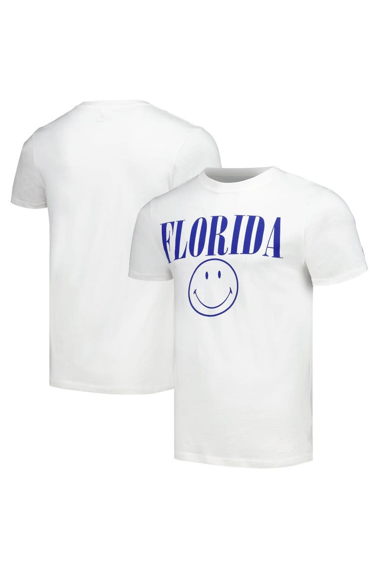 Men's League Collegiate Wear White Florida Gators Smiley All American T-Shirt, Main, color, White