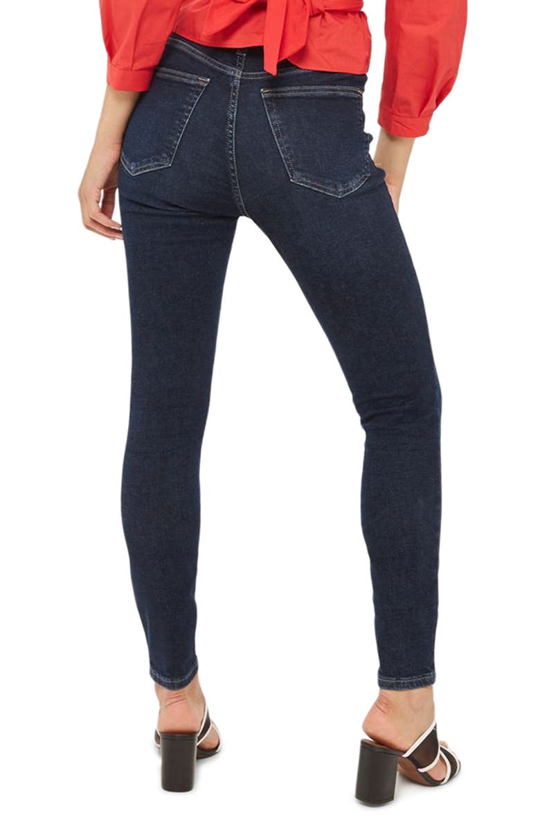 Topshop Jamie High Waist Ankle Skinny Jeans, Alternate, color, 