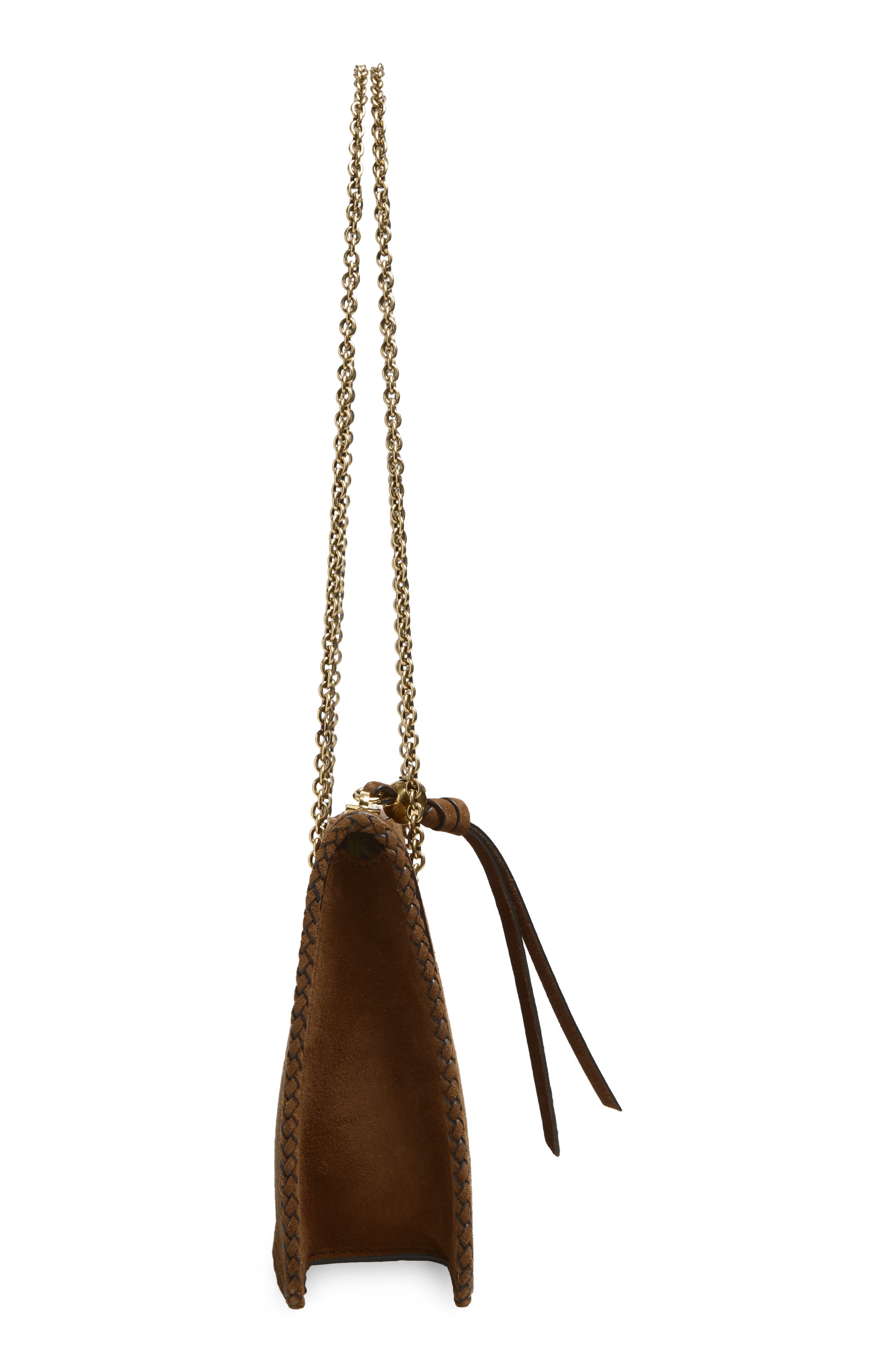 Etro Suede Crossbody Bag, Alternate, color, Ochre