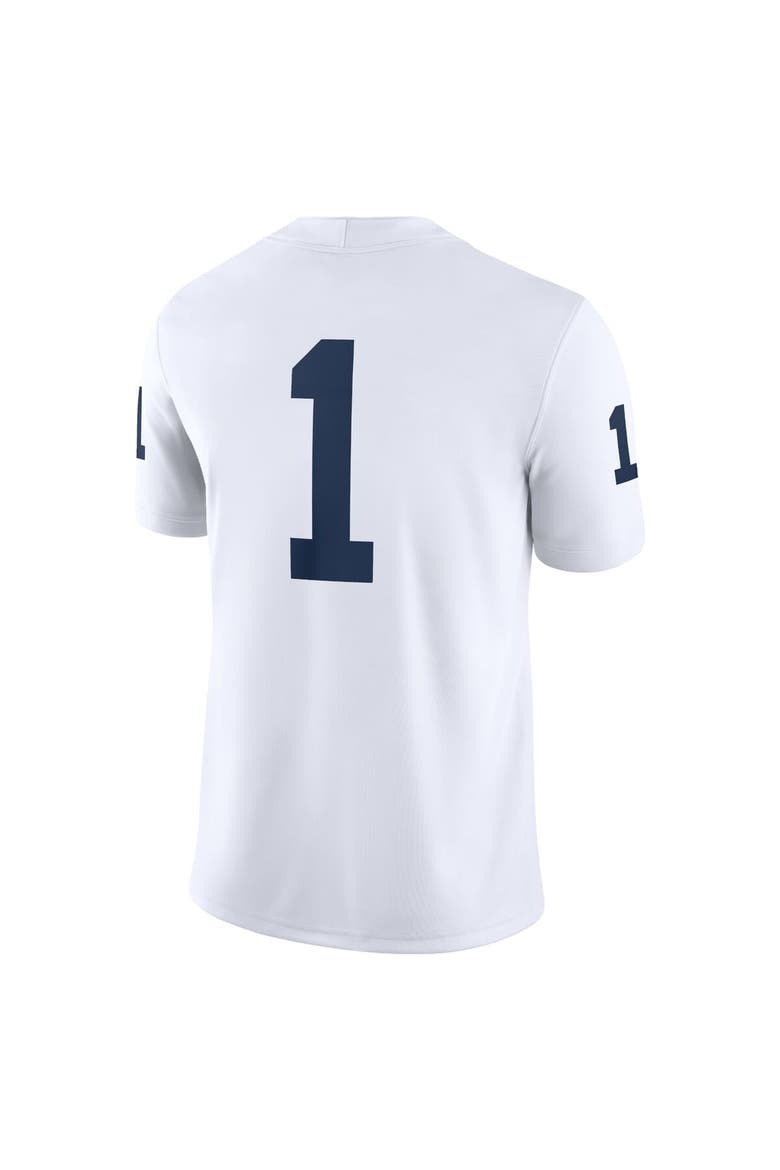 Men's Nike #1 White Penn State Nittany Lions Game Jersey, Alternate, color, White