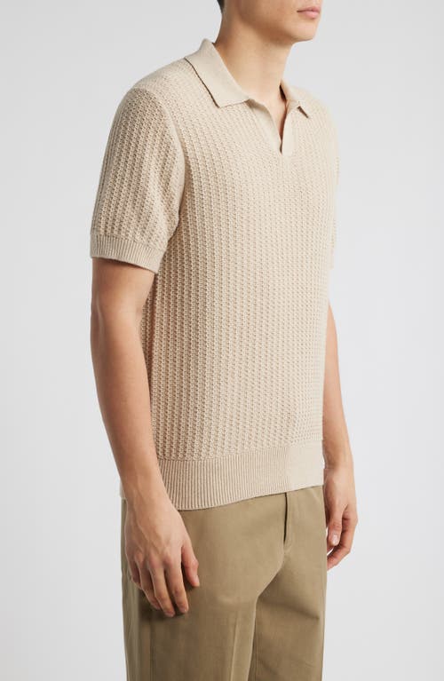 Vince Johnny Collar Sweater In Neutral
