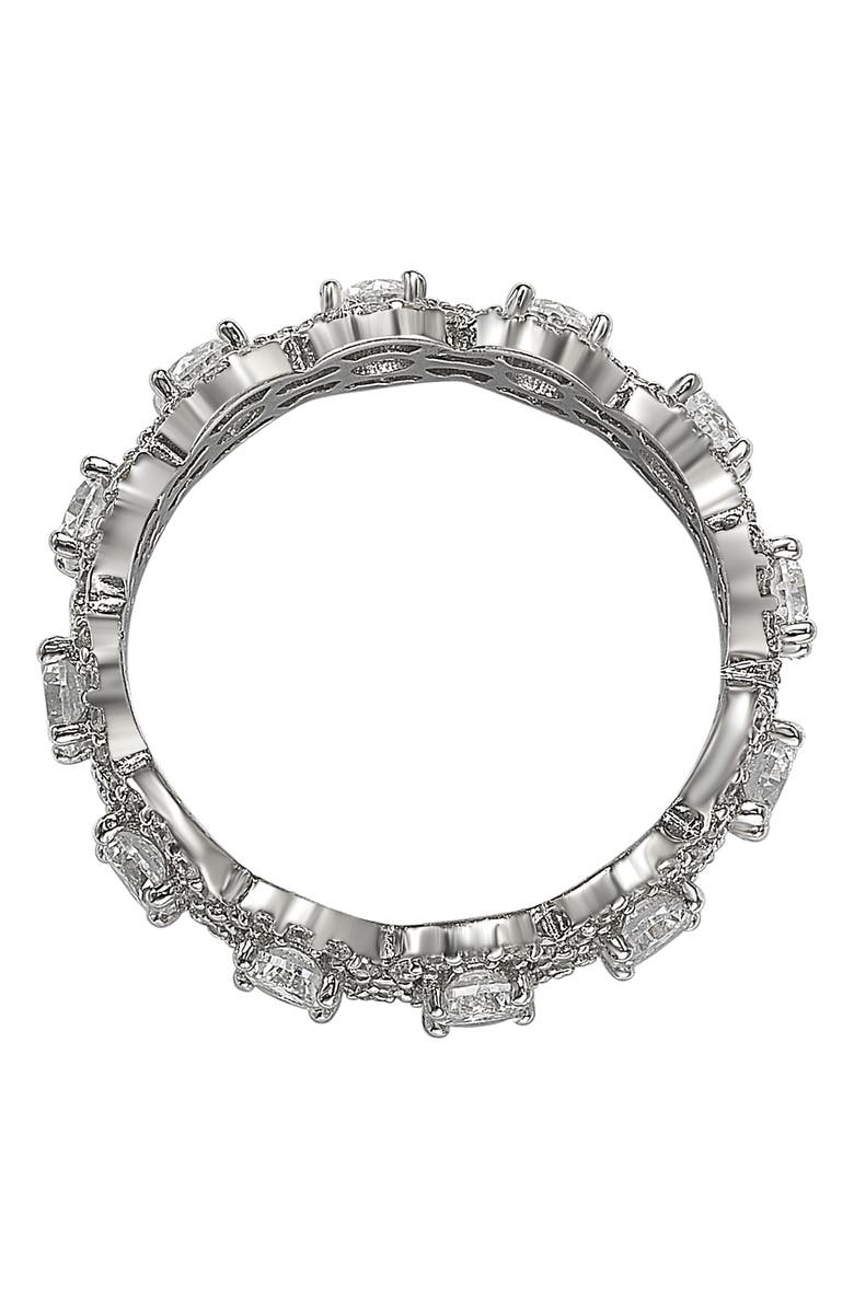 SUZY LEVIAN Sterling Silver CZ Bridal Band Ring, Alternate, color, White