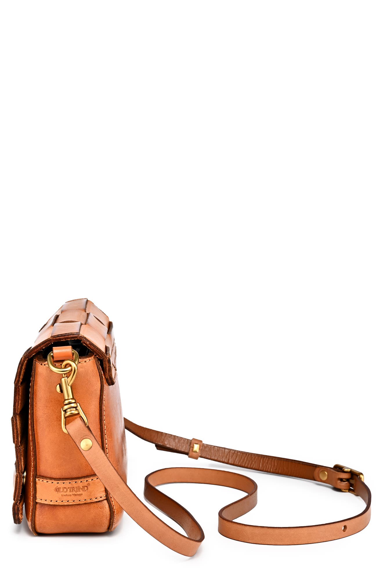 Lupi Woven Leather Crossbody Bag, Alternate, color, CARAMEL