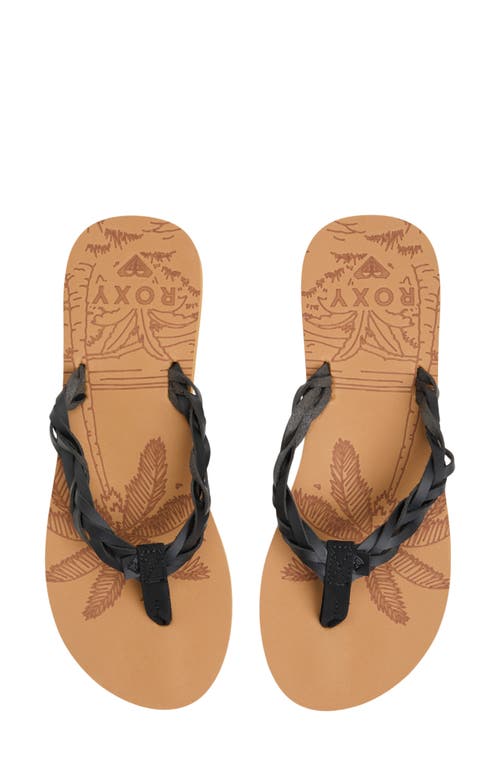 Roxy Feel Breezie Flip Flop In Black
