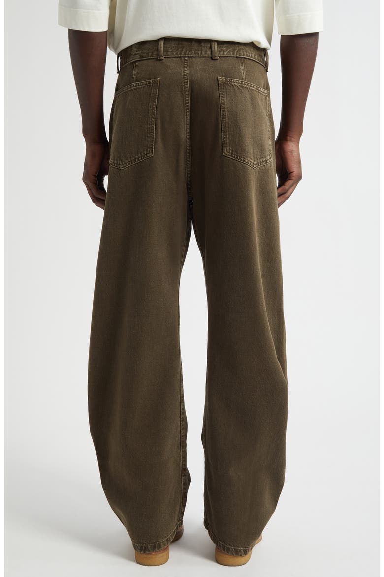 Twisted Belted Jeans, Alternate, color, MOSS GREEN