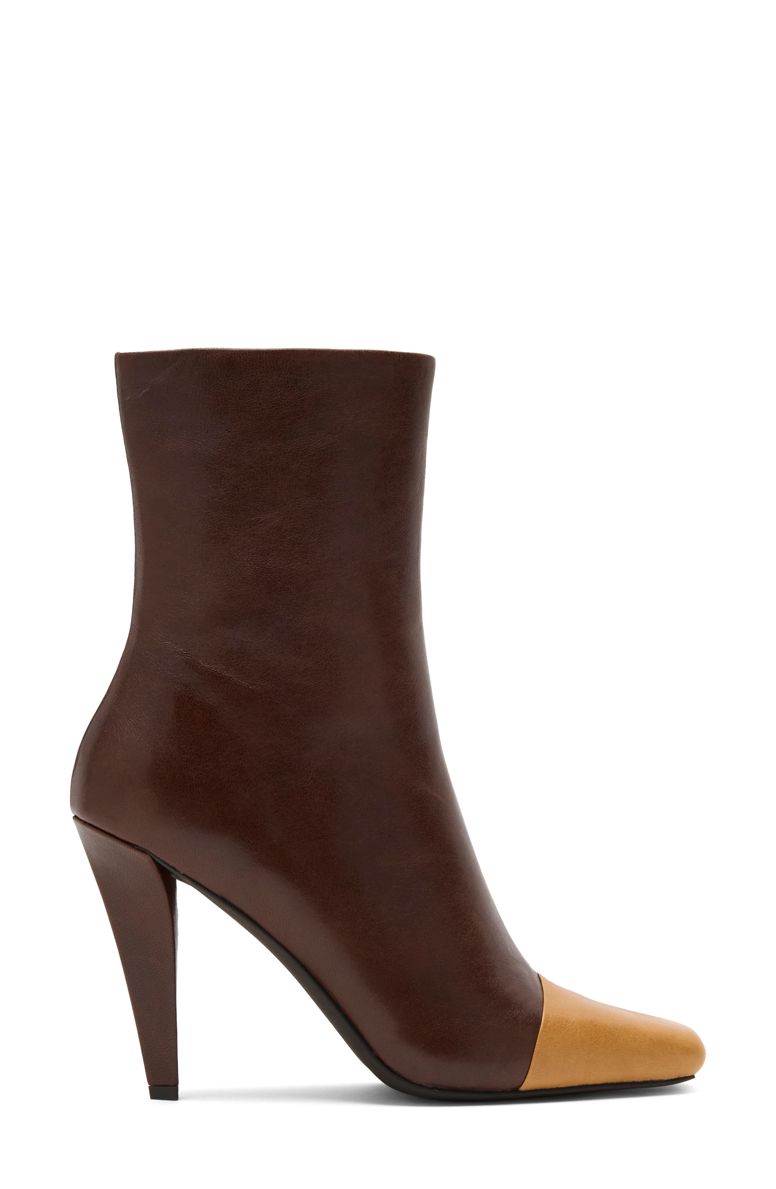 Gibraltar Leather Bootie, Alternate, color, BROWN CAMEL COMBO