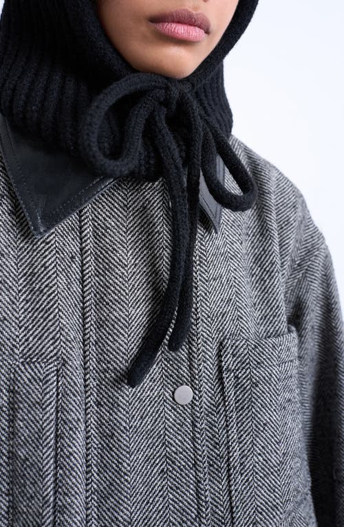 Topshop Hero Rib Balaclava In Brown