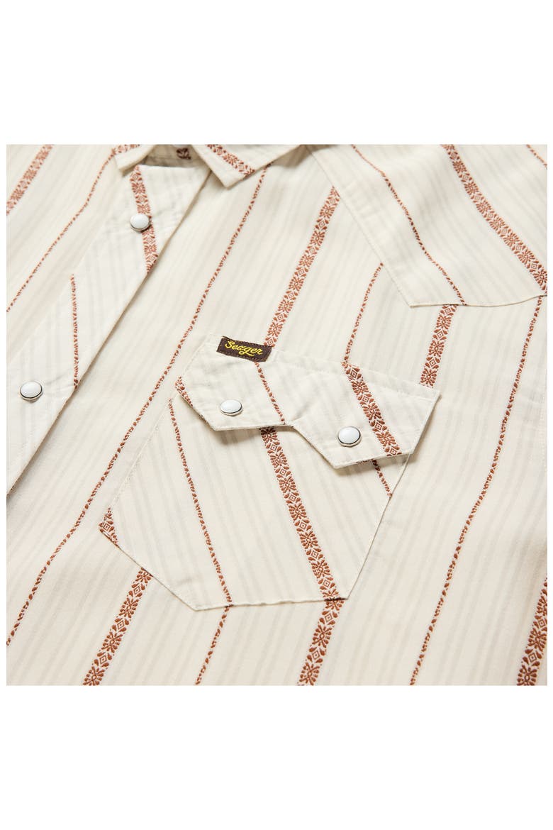 Sawtooth Short Sleeve Snap-Up Shirt, Alternate, color, AZTECA TILE
