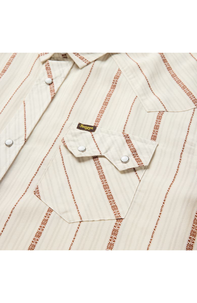 Seager Co Sawtooth Short Sleeve Snap-Up Shirt, Alternate, color, Azteca Tile