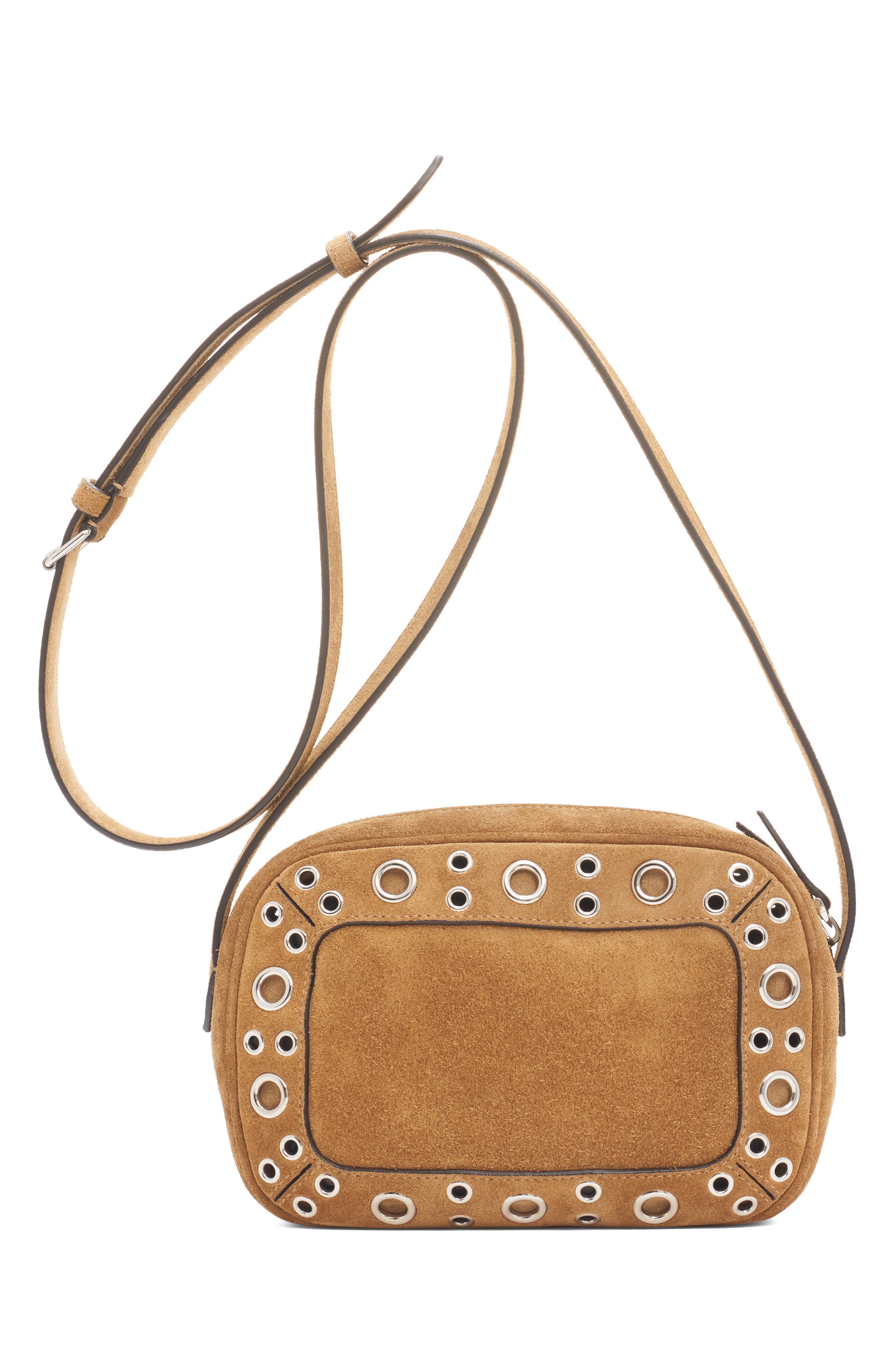Valentino Garavani Nellcôte Studded Suede Crossbody Bag, Alternate, color, 