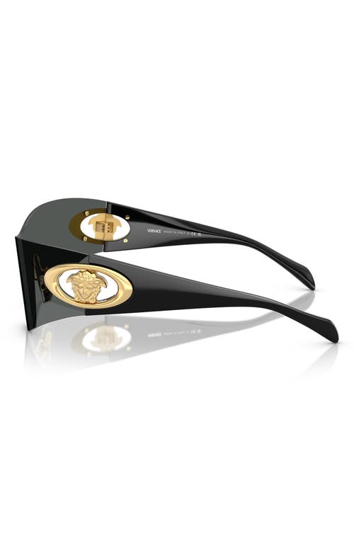 Versace 142mm Pillow Shield Sunglasses In Dark Grey