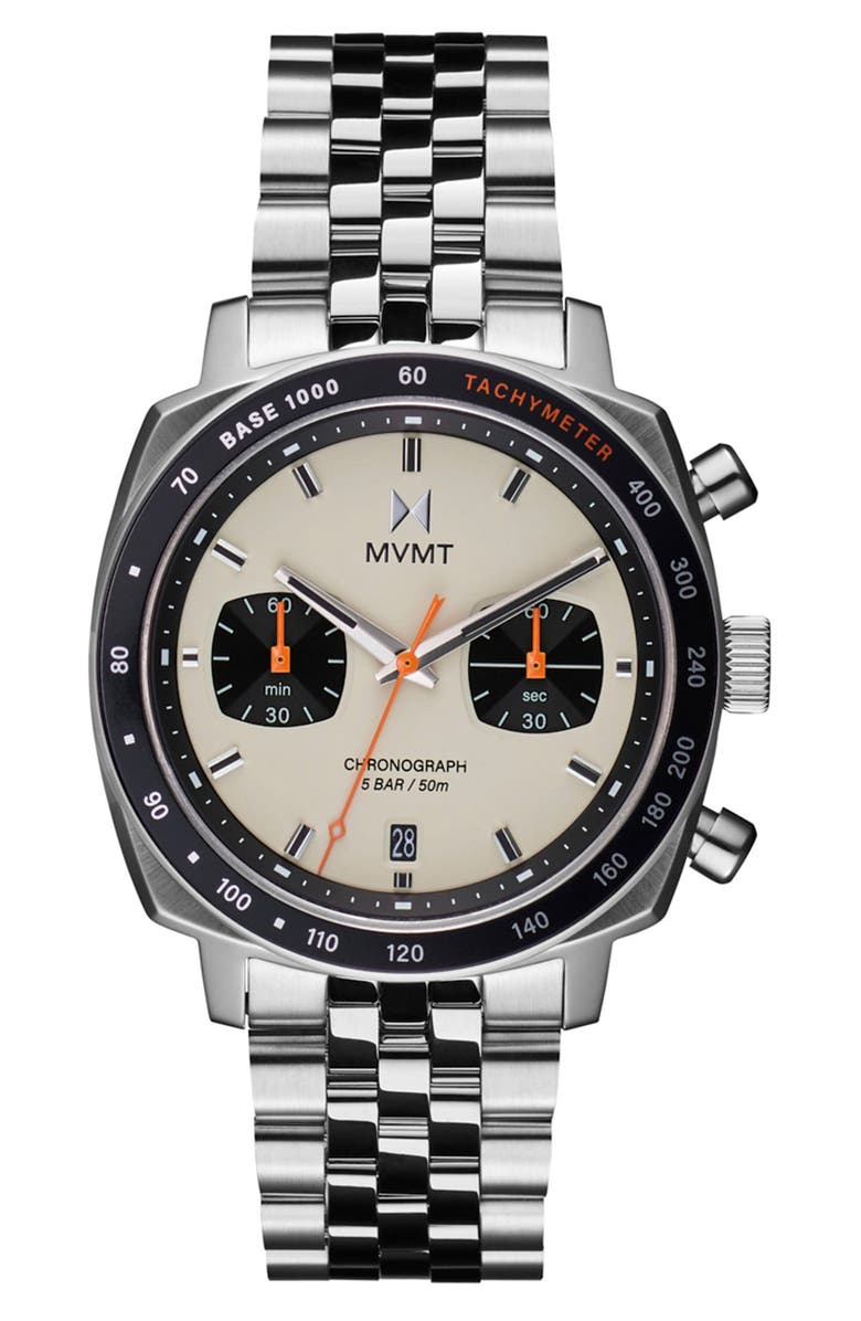 MVMT Mulholland Racer Bracelet Watch, 42mm, Main, color, Silver/Gold Face