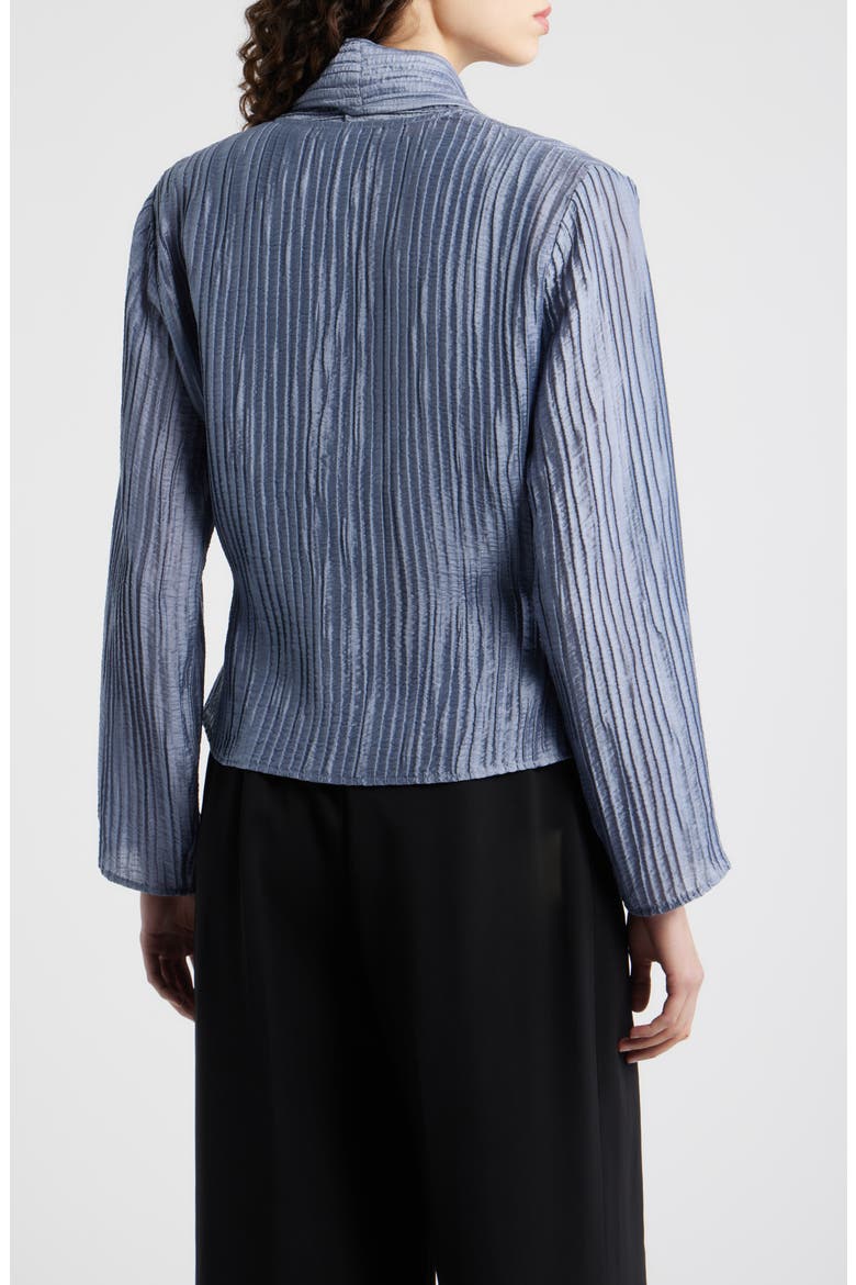 High Collar Tie Waist Jacket, Alternate, color, FLINT