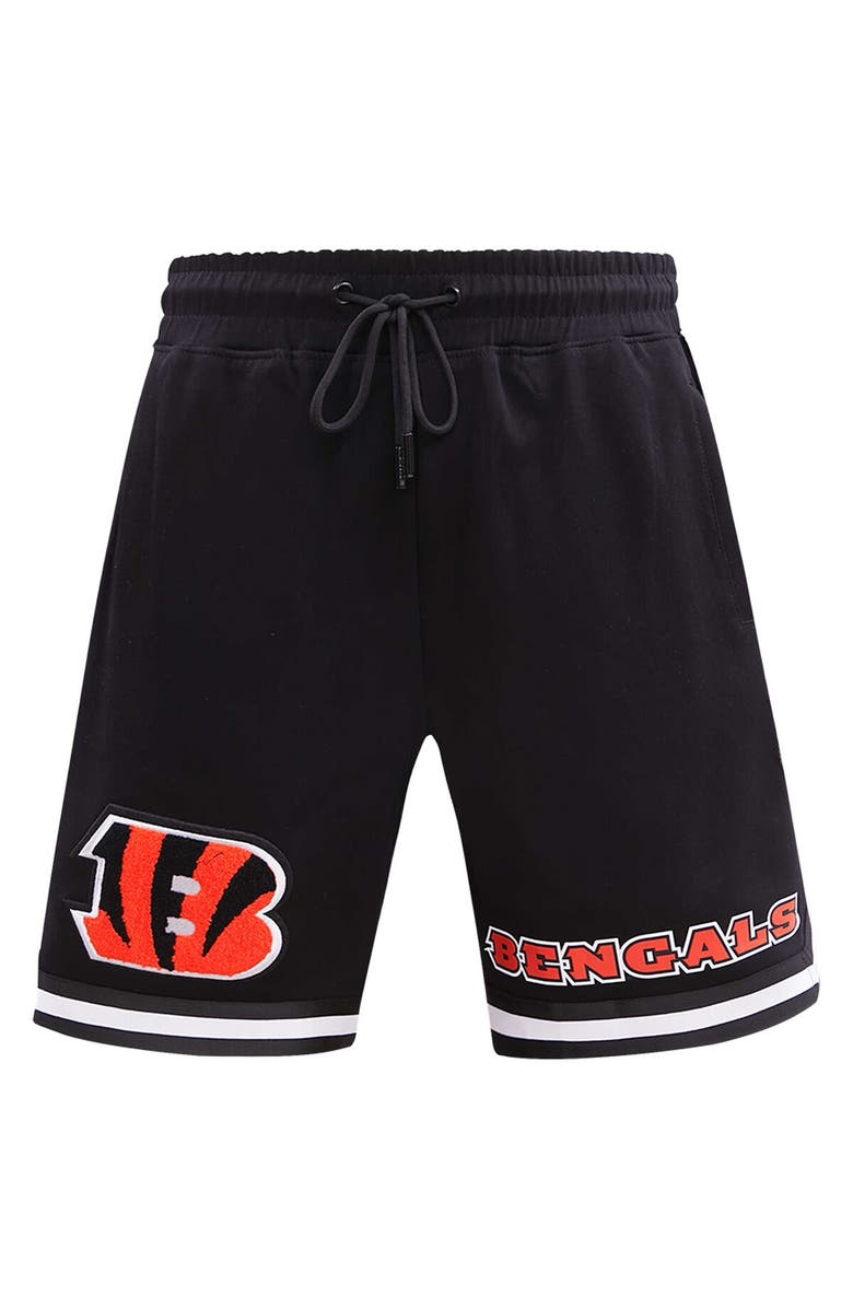 PRO STANDARD Men's Pro Standard Black Cincinnati Bengals Classic Chenille Shorts, Alternate, color, 