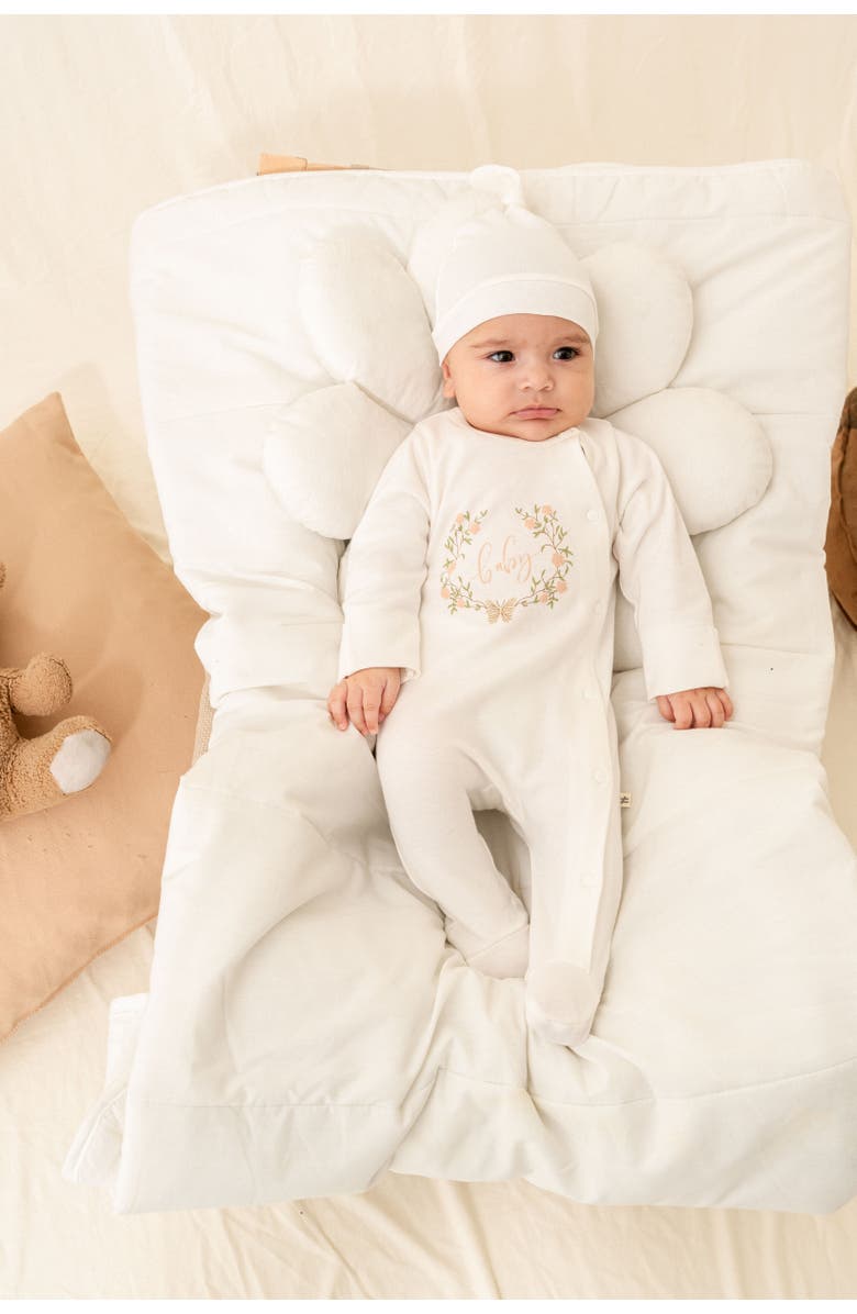 moi noi Flower Garland Outfit Set, Main, color, Ivory