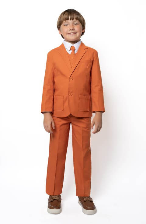 Kids' Leo Linen & Cotton Blend 5-Piece Suit Set