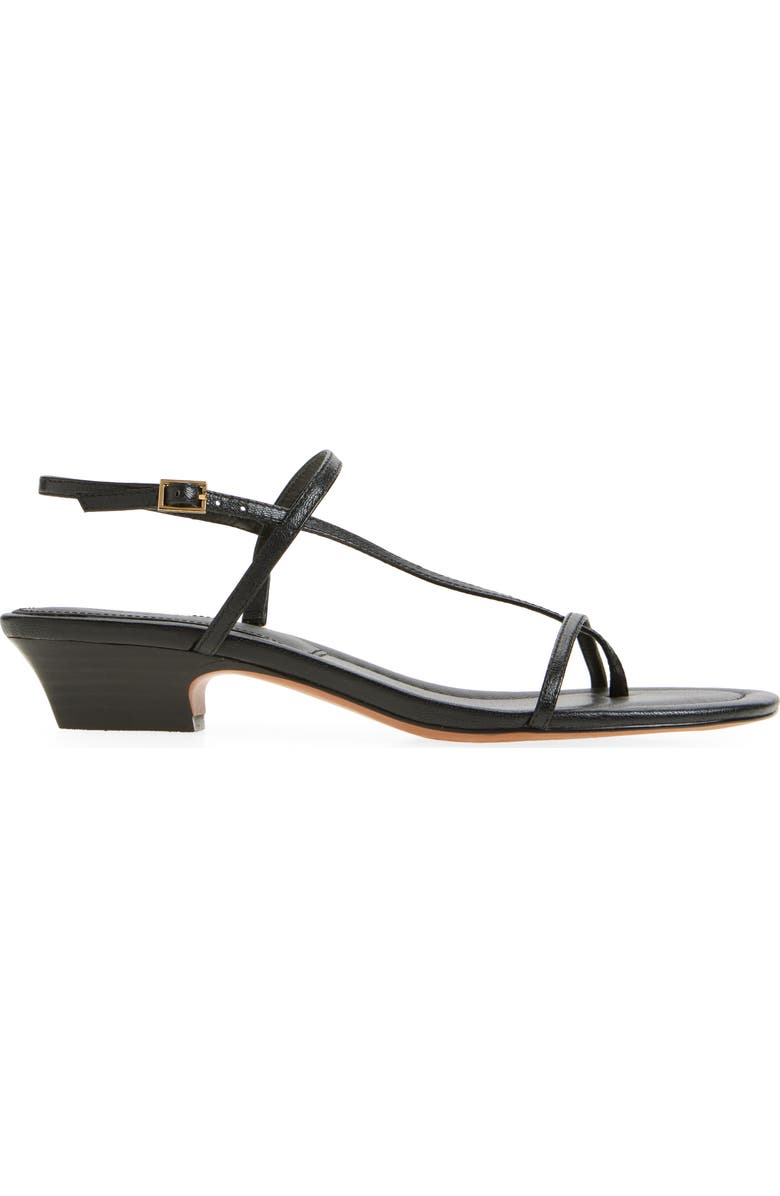 Madewell The Maycie Asymmetric T-Strap Sandal, Alternate, color, True Black