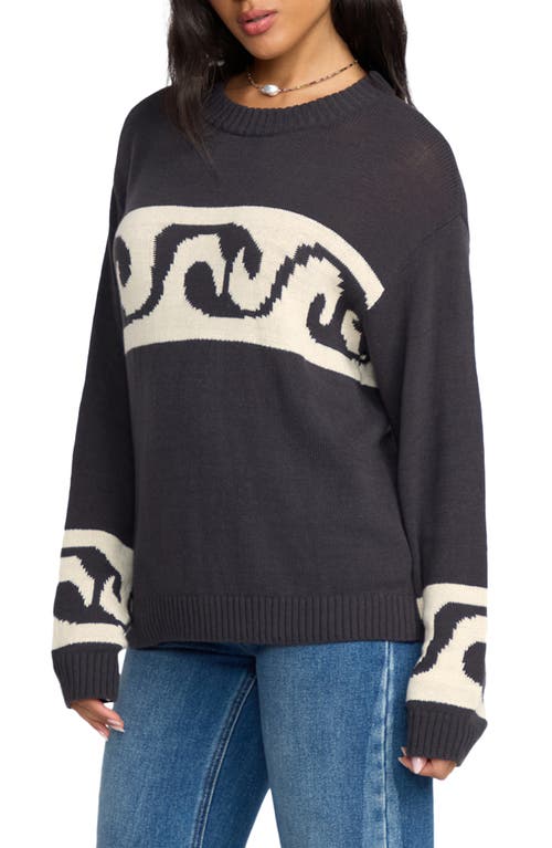 Billabong Wave Fade Crewneck Sweater In Brown