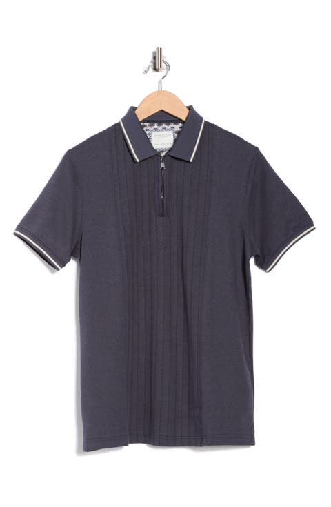 Tipped Quarter Zip Polo