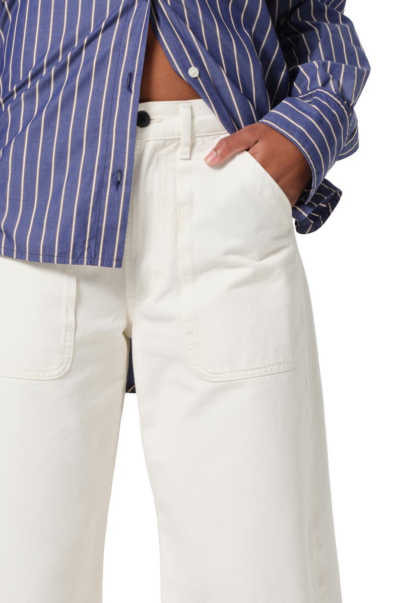 Citizens of Humanity Ayla Wide Leg Utility Twill Pants, Alternate, color, Pashmina (Off White)