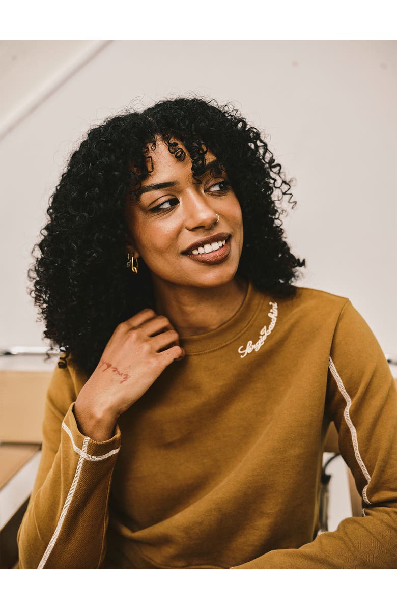 Sergio Tacchini Greta Crewneck, Alternate, color, Bronze Brown