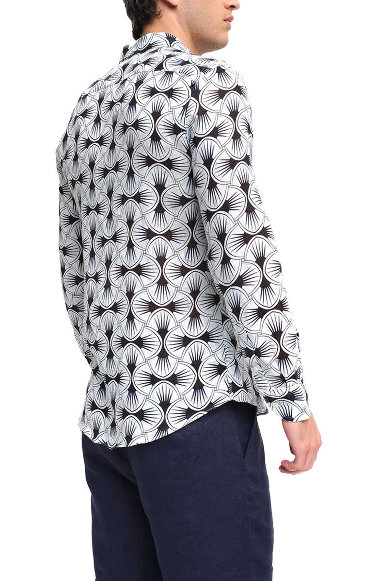 Peninsula Swimwear Linosa Linen Shirt, Alternate, color, Multicolor