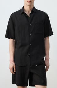 MANGO Short Sleeve Button-Up Shirt