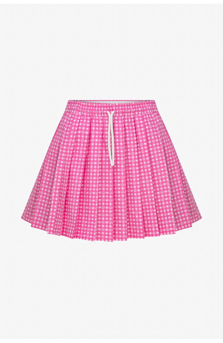Je Te Veux Sweetheart Gingham Pleated Mini Skirt, Alternate, color, Pink